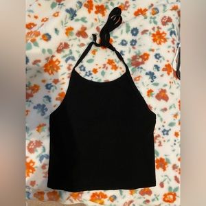 Bozzolo black halter neck top